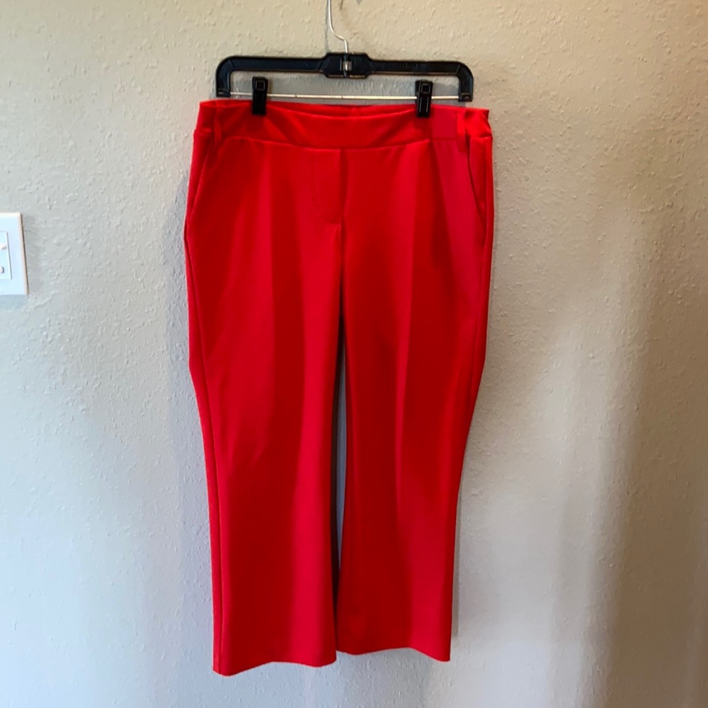 Adorable red pull on pants